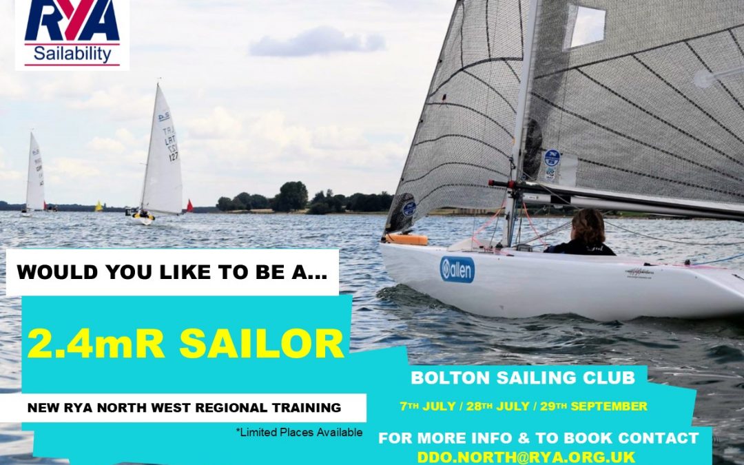 North West 2.4mR Regional Sailability Training at Bolton Sailing Club